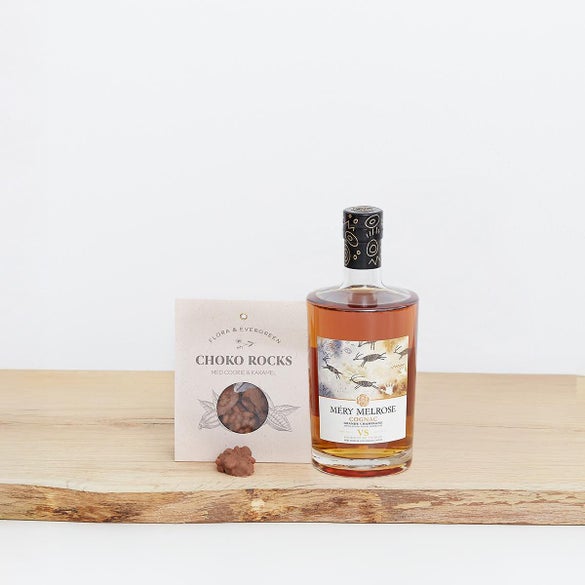 Méry-Melrose, Organic Cognac med choko rocks